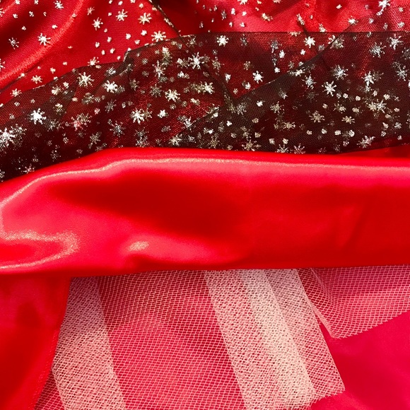 Girls Velvet/Satin Sparkle Holiday Dress Size 10 - Picture 4 of 5